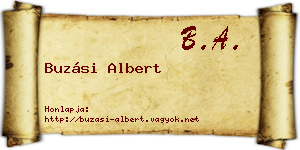 Buzási Albert névjegykártya